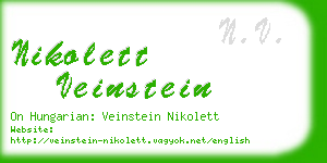 nikolett veinstein business card